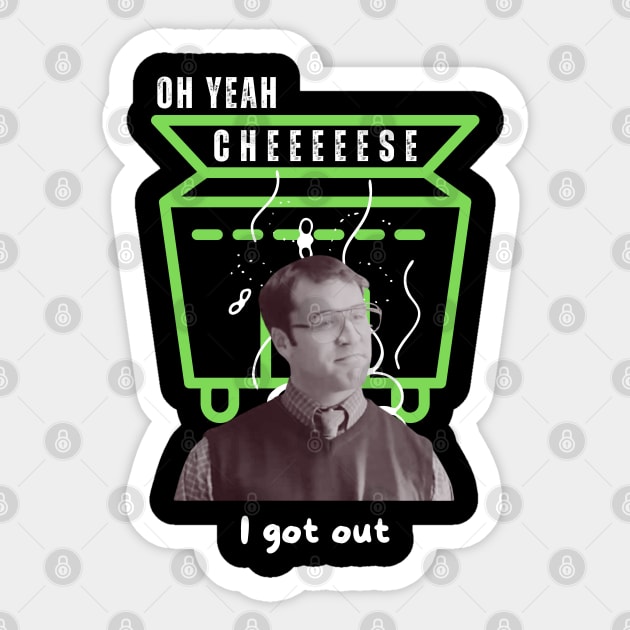 Old School Cheese Wyt Sticker by TorrezvilleTees